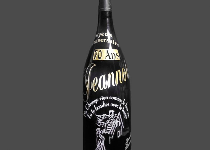 Bouteille gravée pour un anniversaire - 70 ans