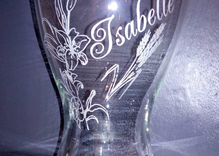Vase personnalisé (prénom gravé)